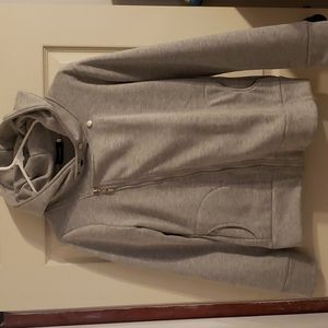 Zip and snap hoodie